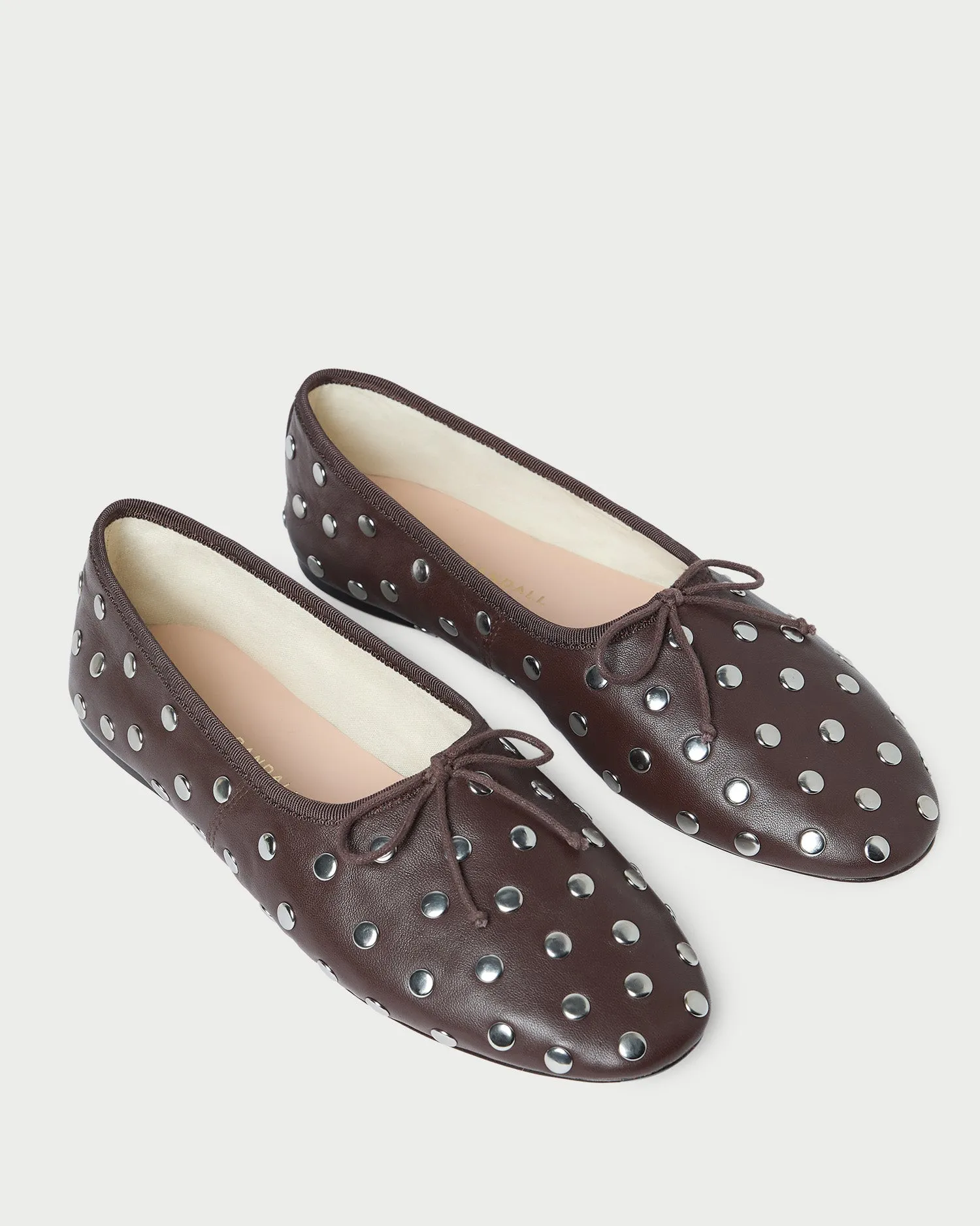 Landon Espresso/Silver Ballet Flat -LOEFFLER RANDALL