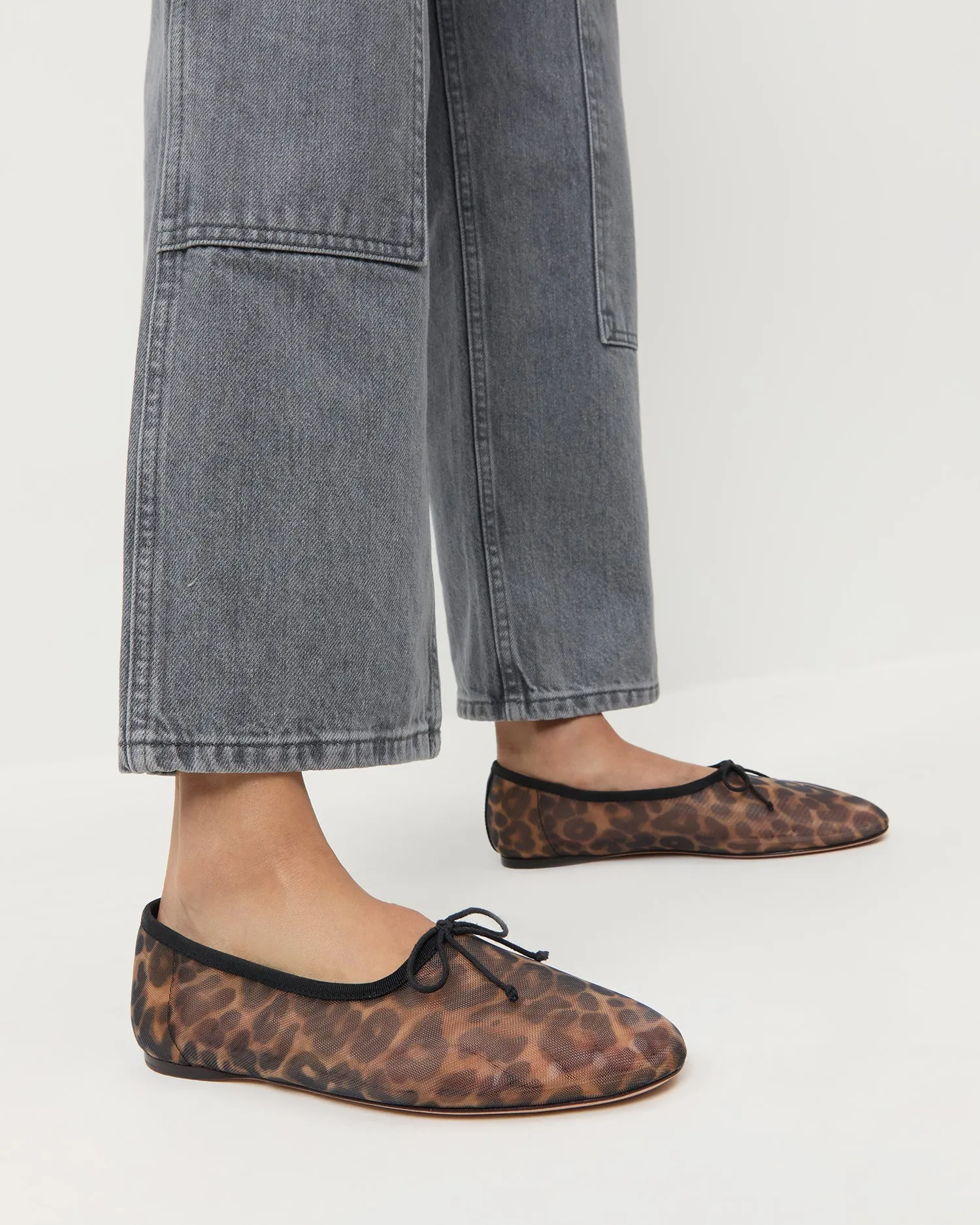 Landon Leopard Mesh Ballet Flat -LOEFFLER RANDALL