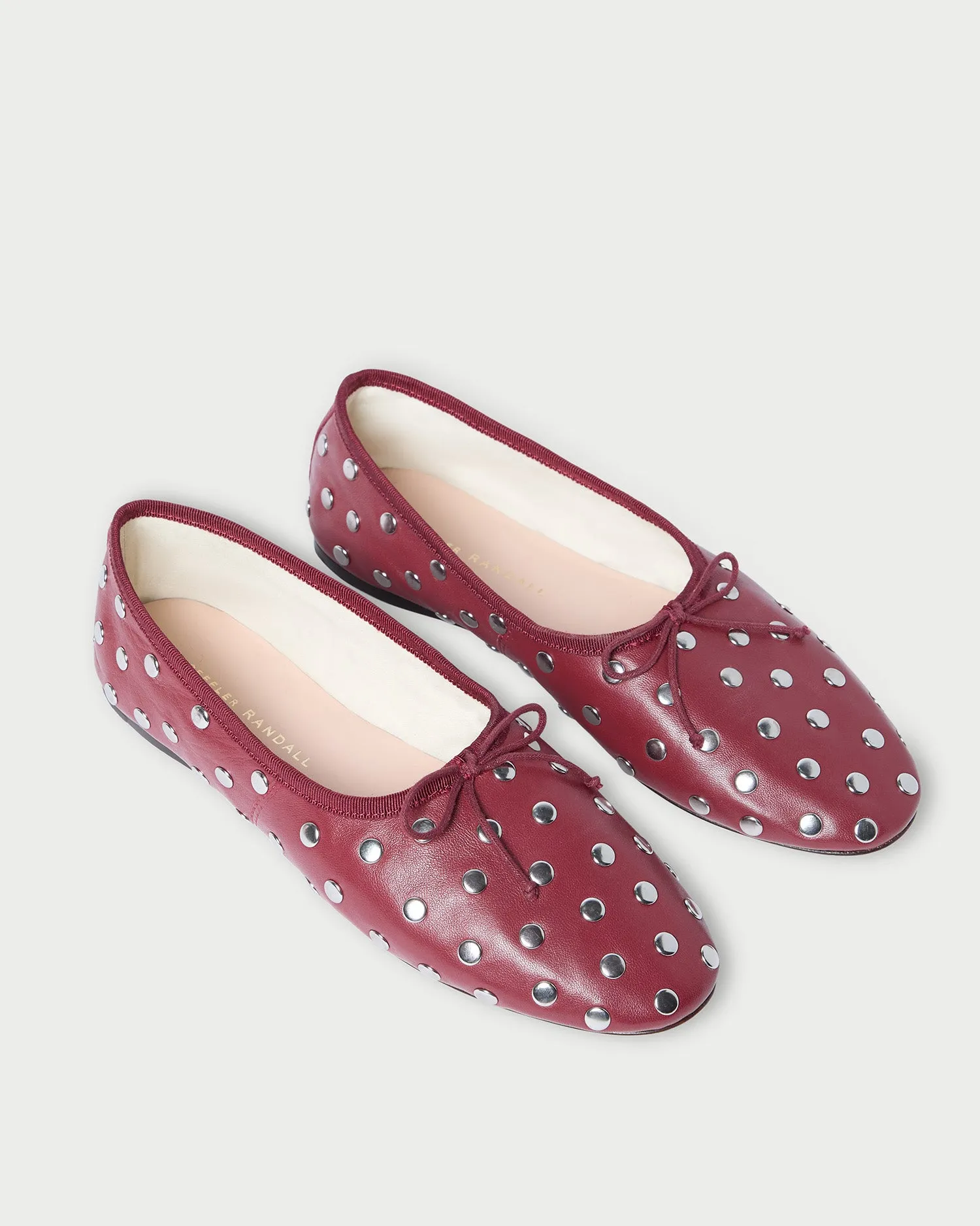 Landon Wine/Silver Ballet Flat -LOEFFLER RANDALL