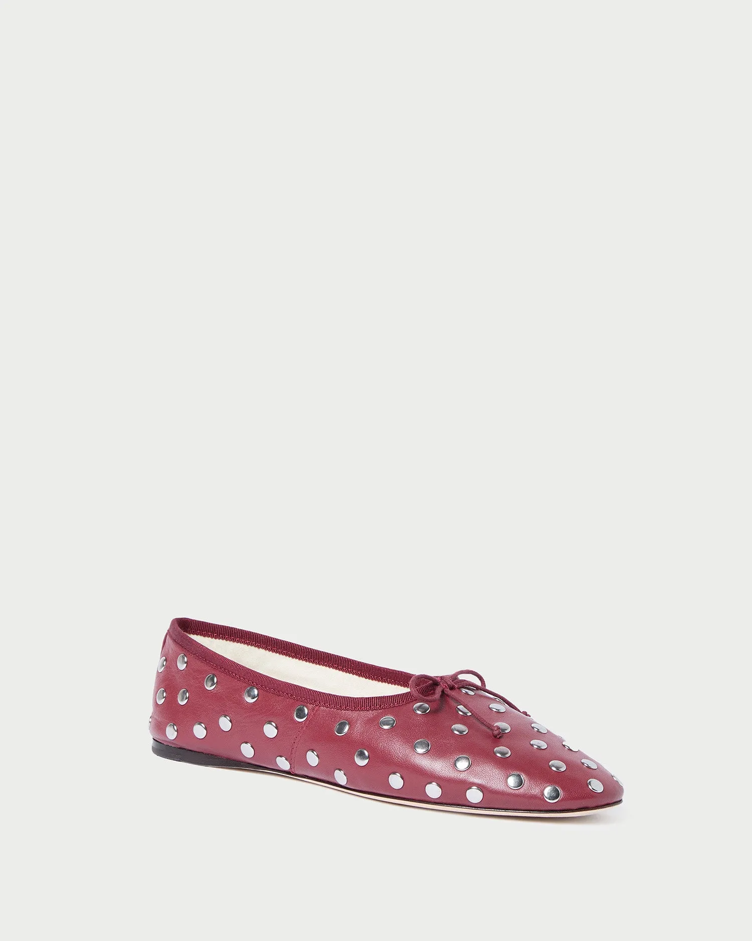 Landon Wine/Silver Ballet Flat -LOEFFLER RANDALL