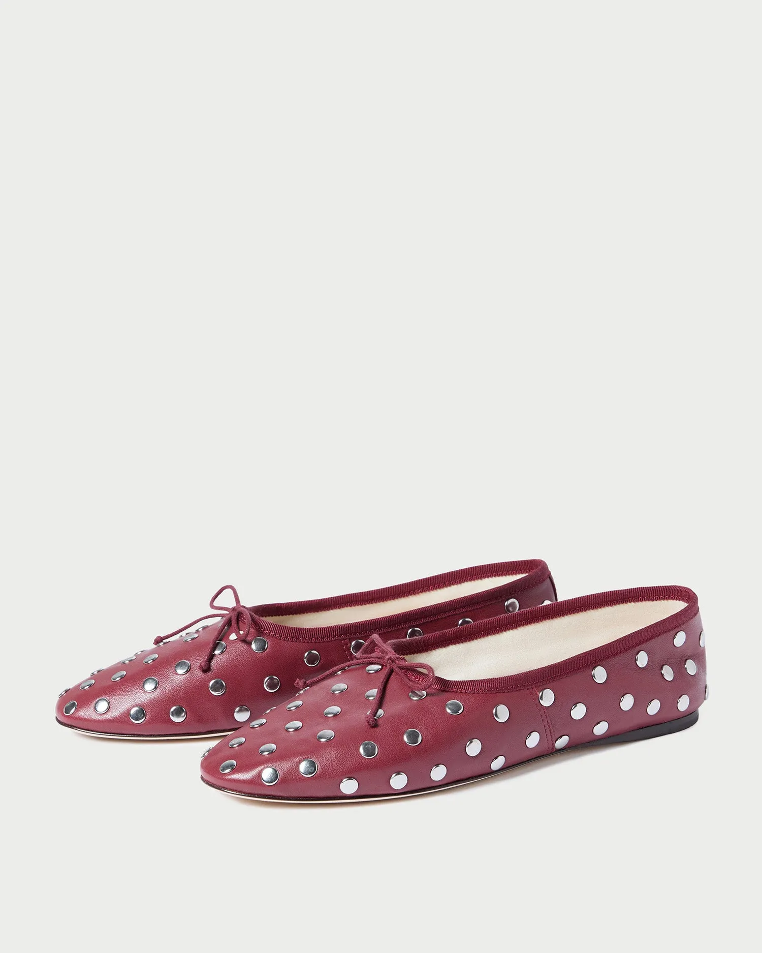 Landon Wine/Silver Ballet Flat -LOEFFLER RANDALL