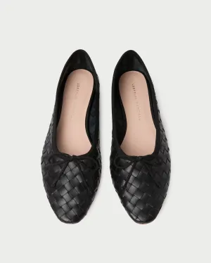 Landry Black Woven Ballet Flat -LOEFFLER RANDALL