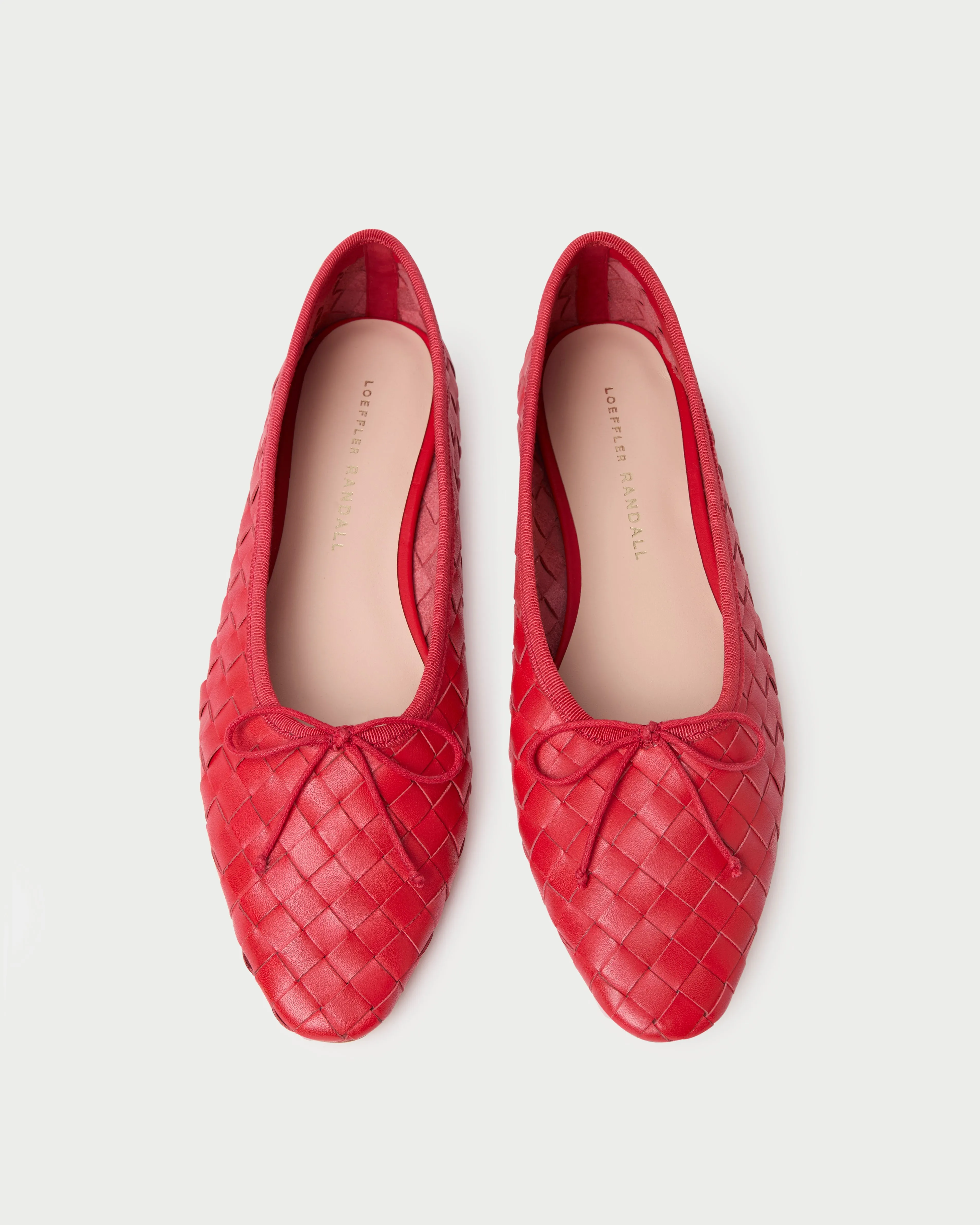 Landry Red Woven Ballet Flat -LOEFFLER RANDALL