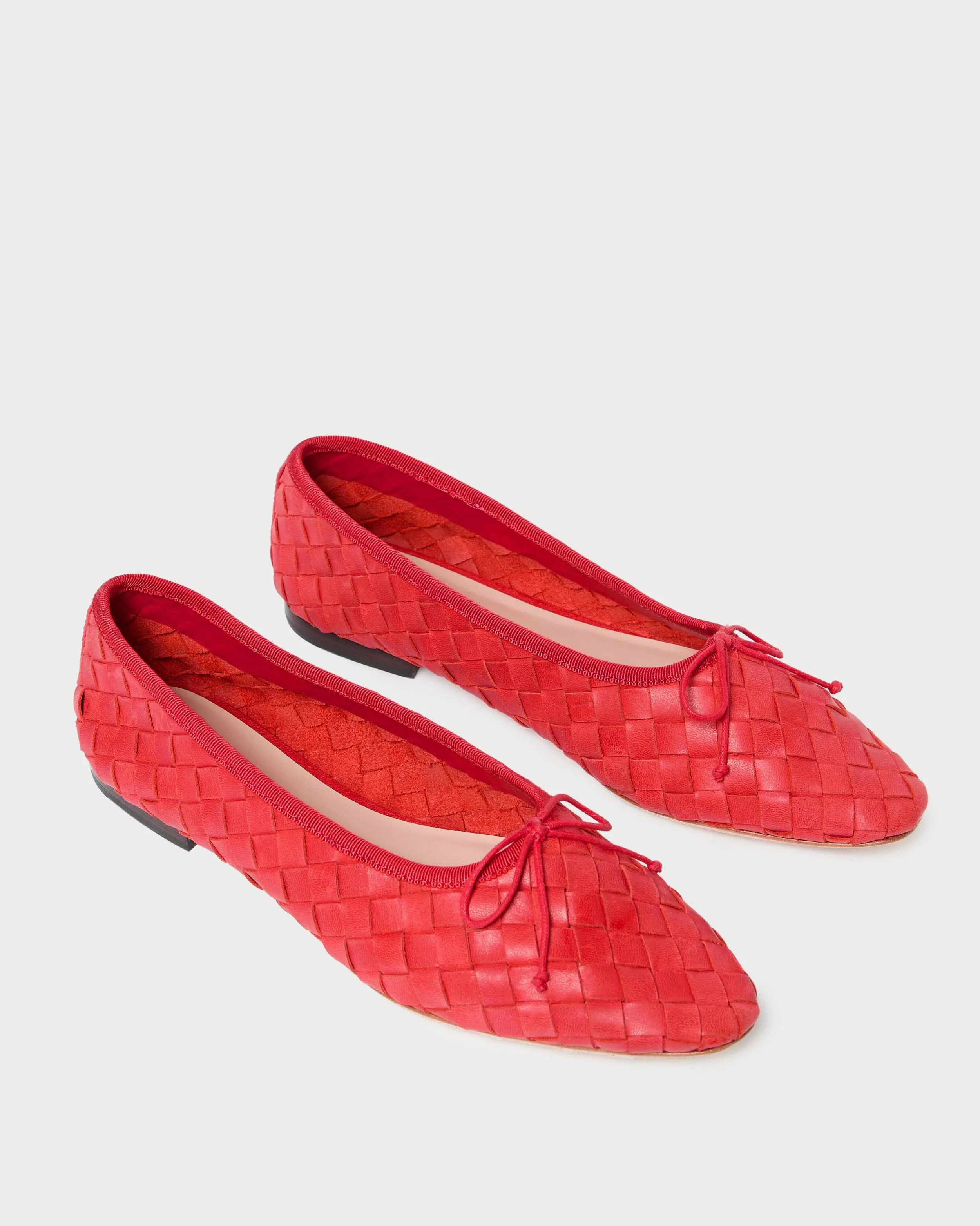 Landry Red Woven Ballet Flat -LOEFFLER RANDALL