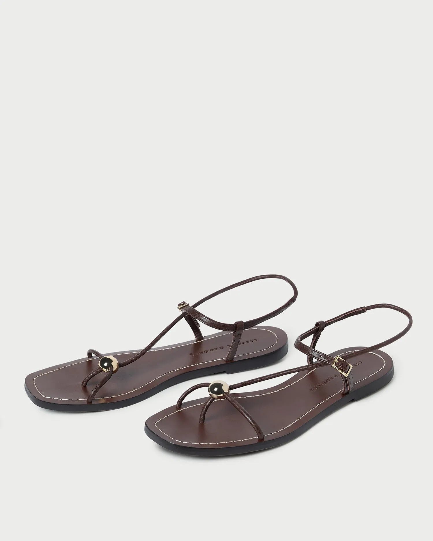 Lara Espresso Leather Sandal -LOEFFLER RANDALL