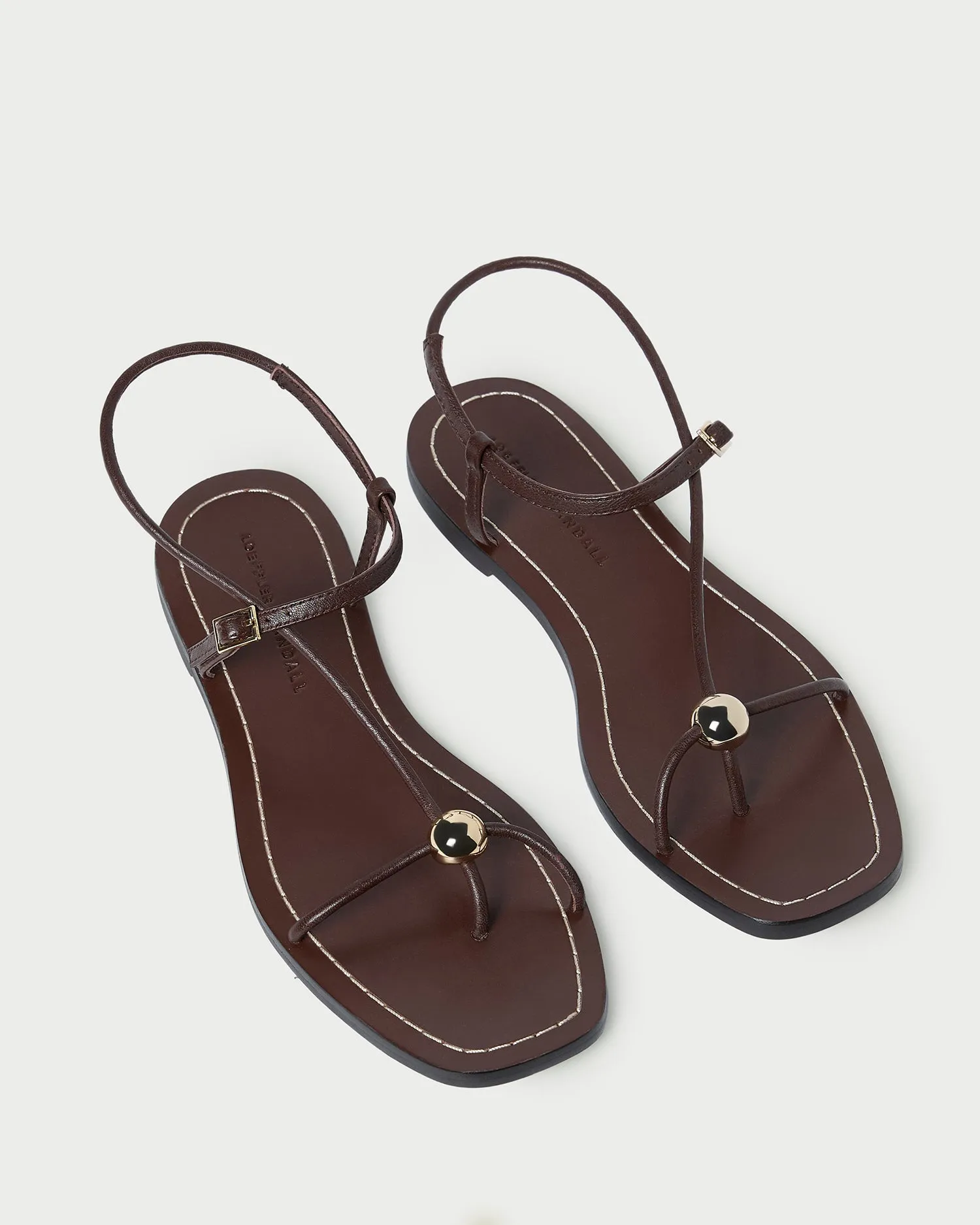 Lara Espresso Leather Sandal -LOEFFLER RANDALL