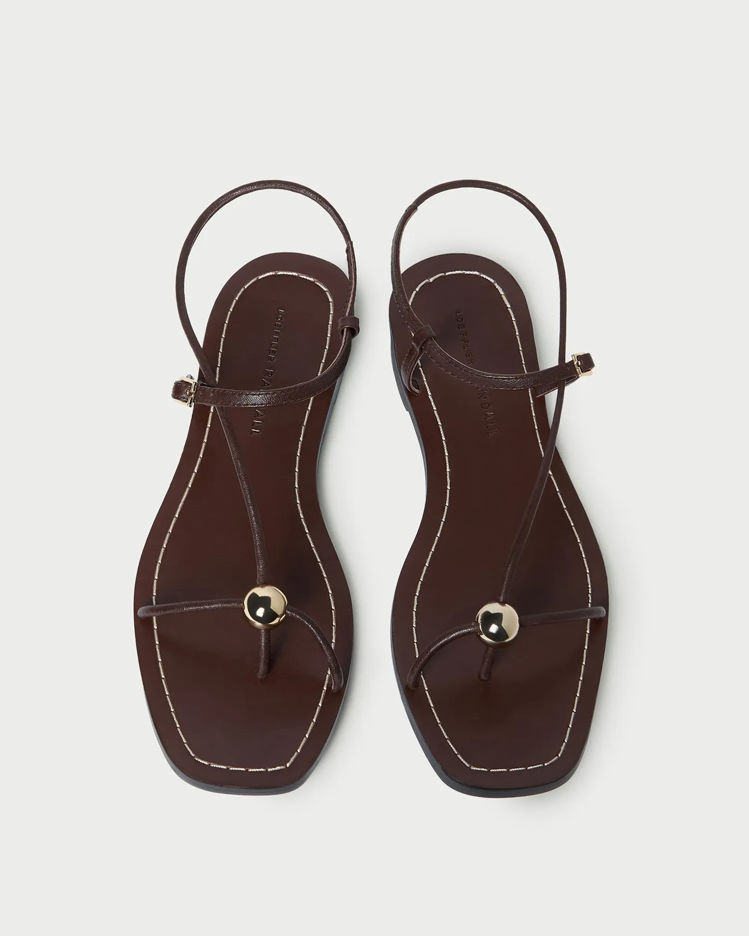 Lara Espresso Leather Sandal -LOEFFLER RANDALL