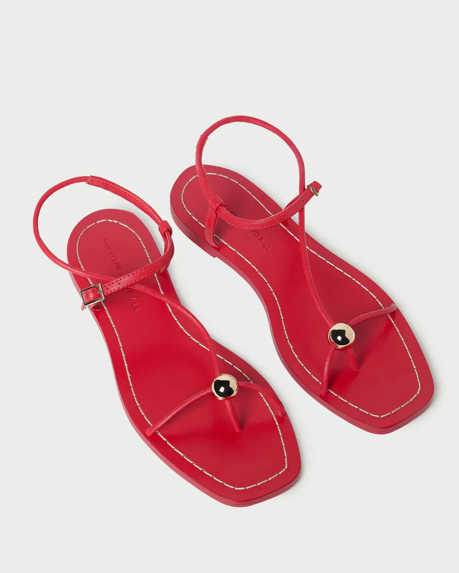 Lara Red Leather Sandal -LOEFFLER RANDALL