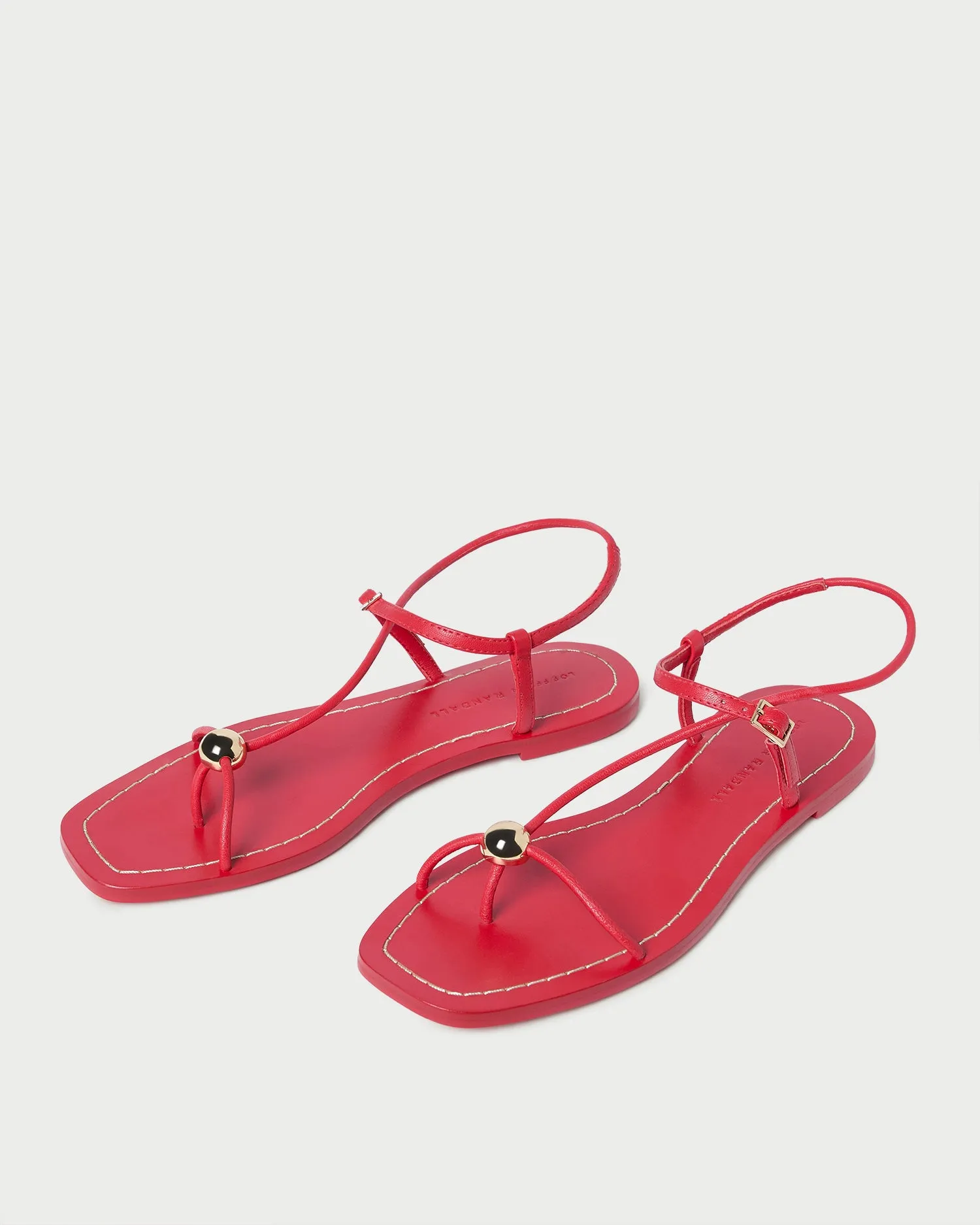 Lara Red Leather Sandal -LOEFFLER RANDALL