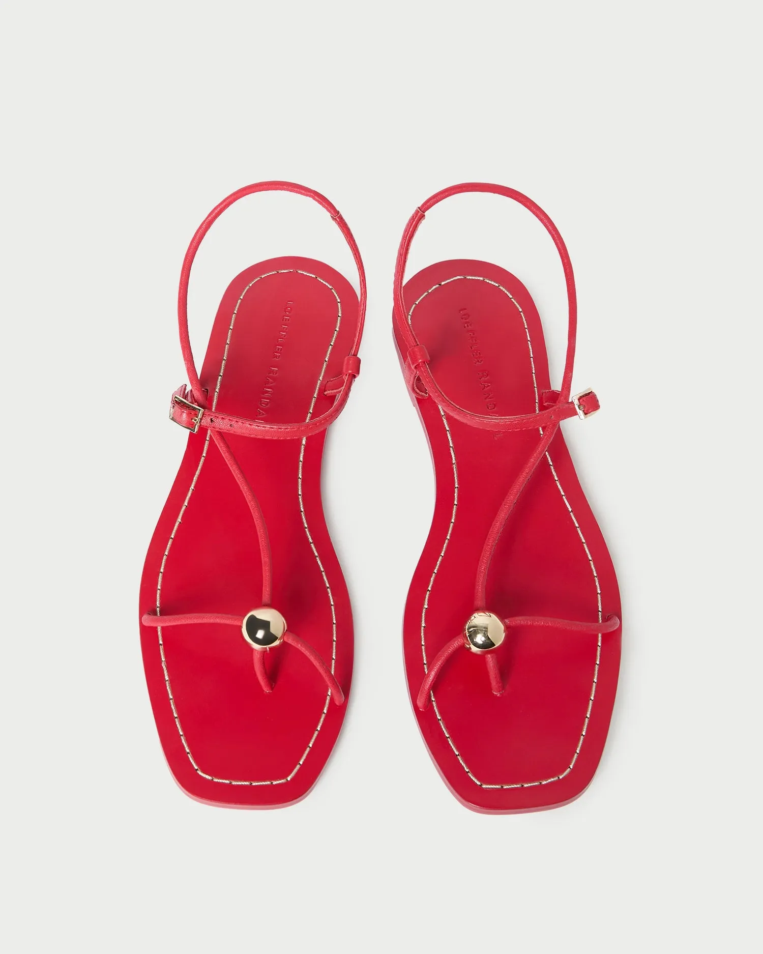 Lara Red Leather Sandal -LOEFFLER RANDALL