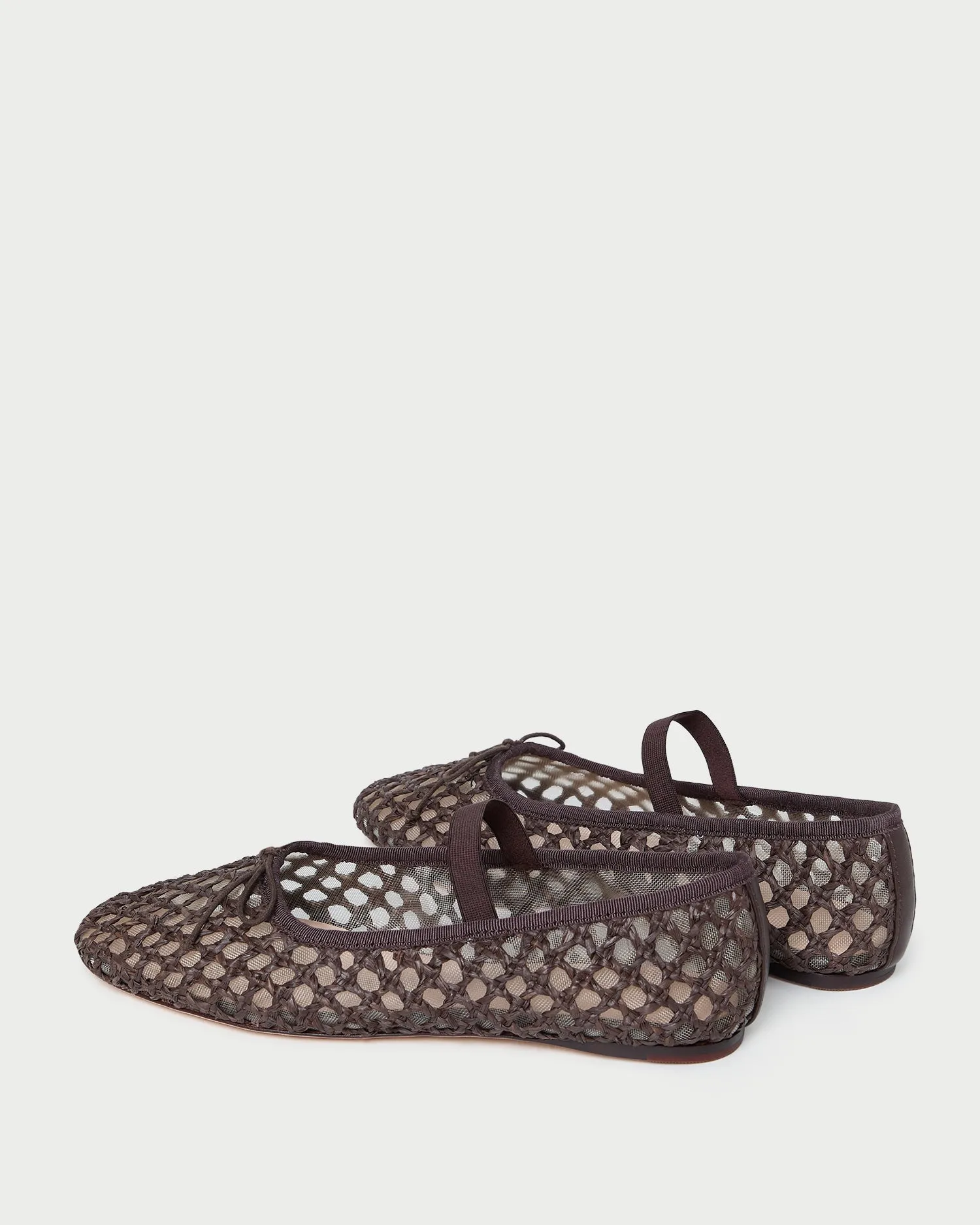 Leonie Chocolate Crochet Ballet Flat -LOEFFLER RANDALL
