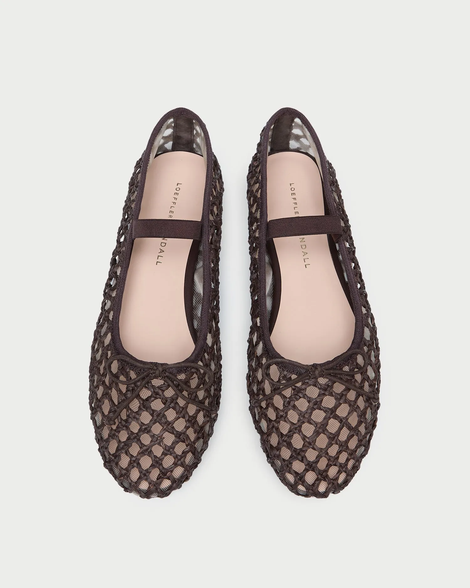 Leonie Chocolate Crochet Ballet Flat -LOEFFLER RANDALL