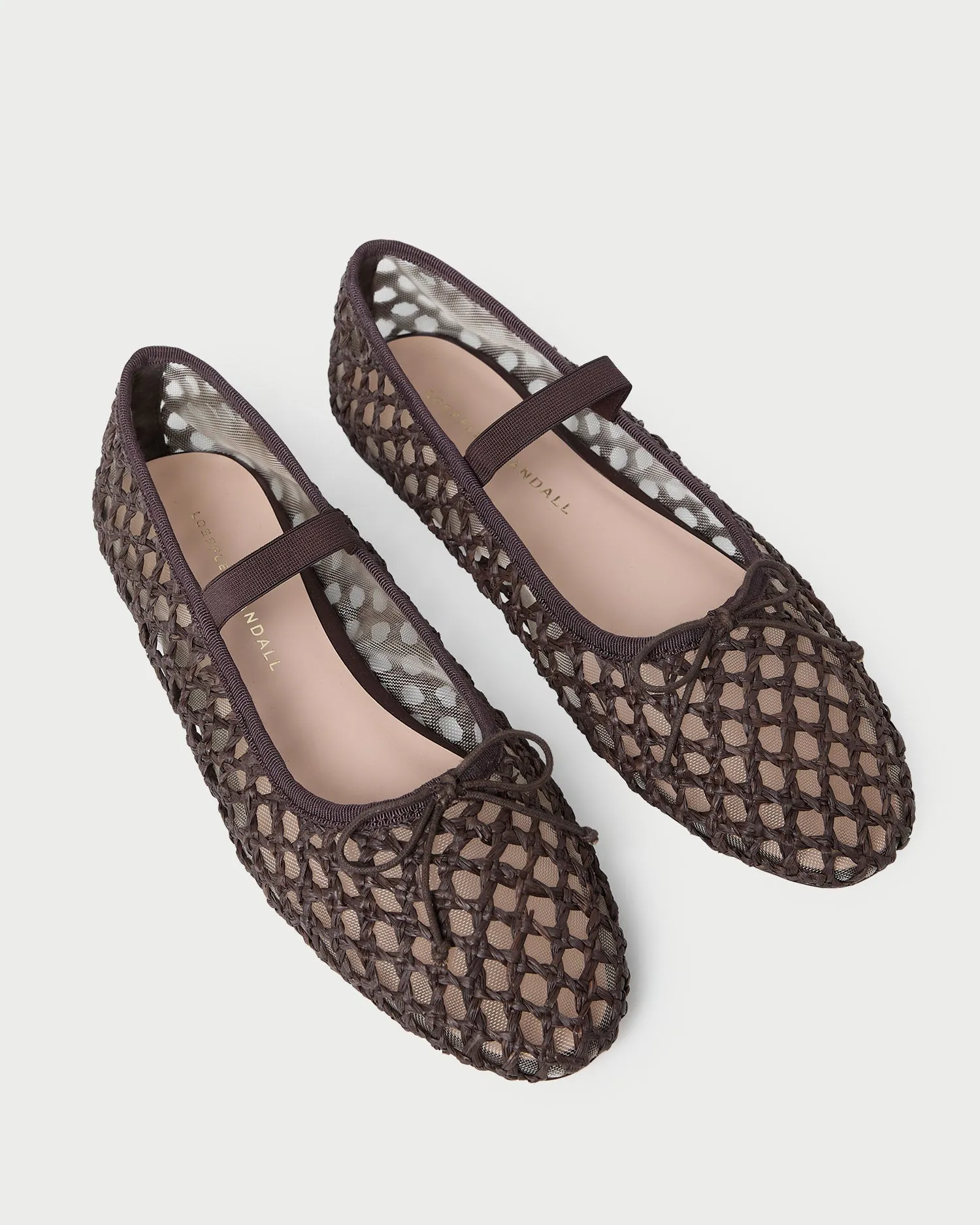 Leonie Chocolate Crochet Ballet Flat -LOEFFLER RANDALL