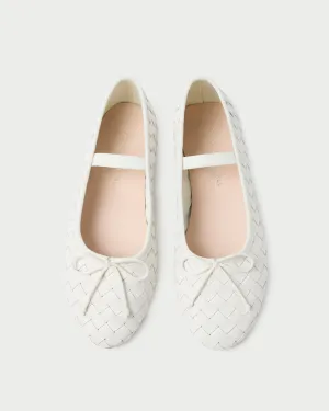 Leonie Cream Woven Ballet Flat -LOEFFLER RANDALL