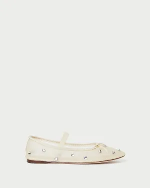 Leonie Cream/Crystal Ballet Flat -LOEFFLER RANDALL