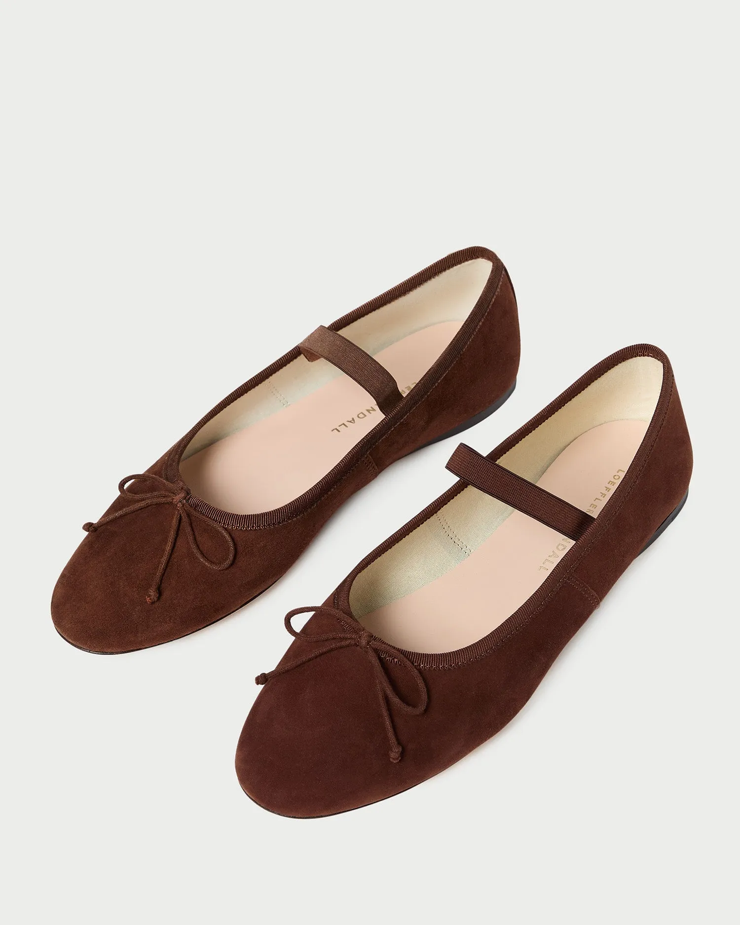 Leonie Espresso Suede Ballet Flat -LOEFFLER RANDALL
