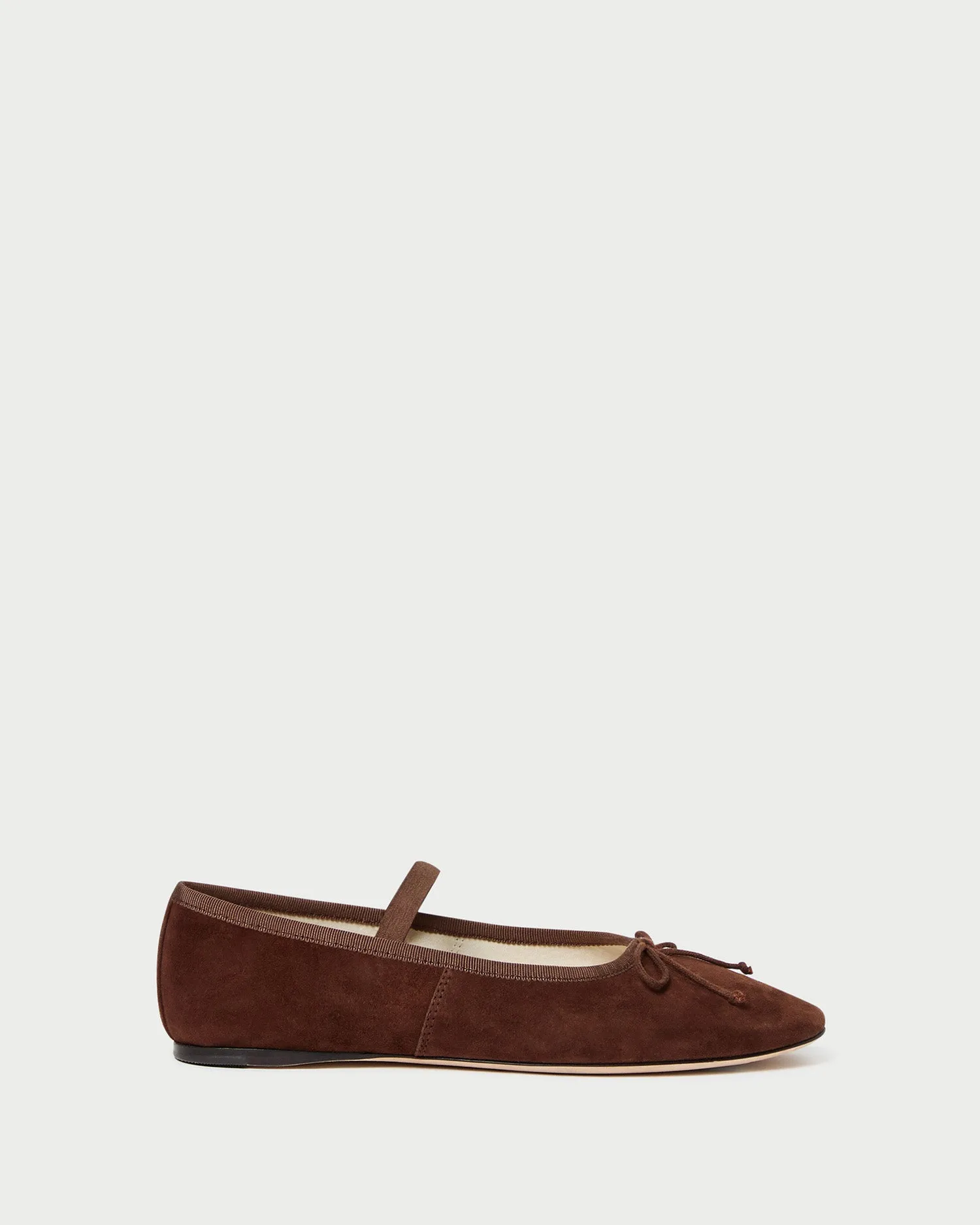 Leonie Espresso Suede Ballet Flat -LOEFFLER RANDALL