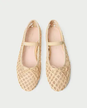 Leonie Natural Crochet Ballet Flat -LOEFFLER RANDALL