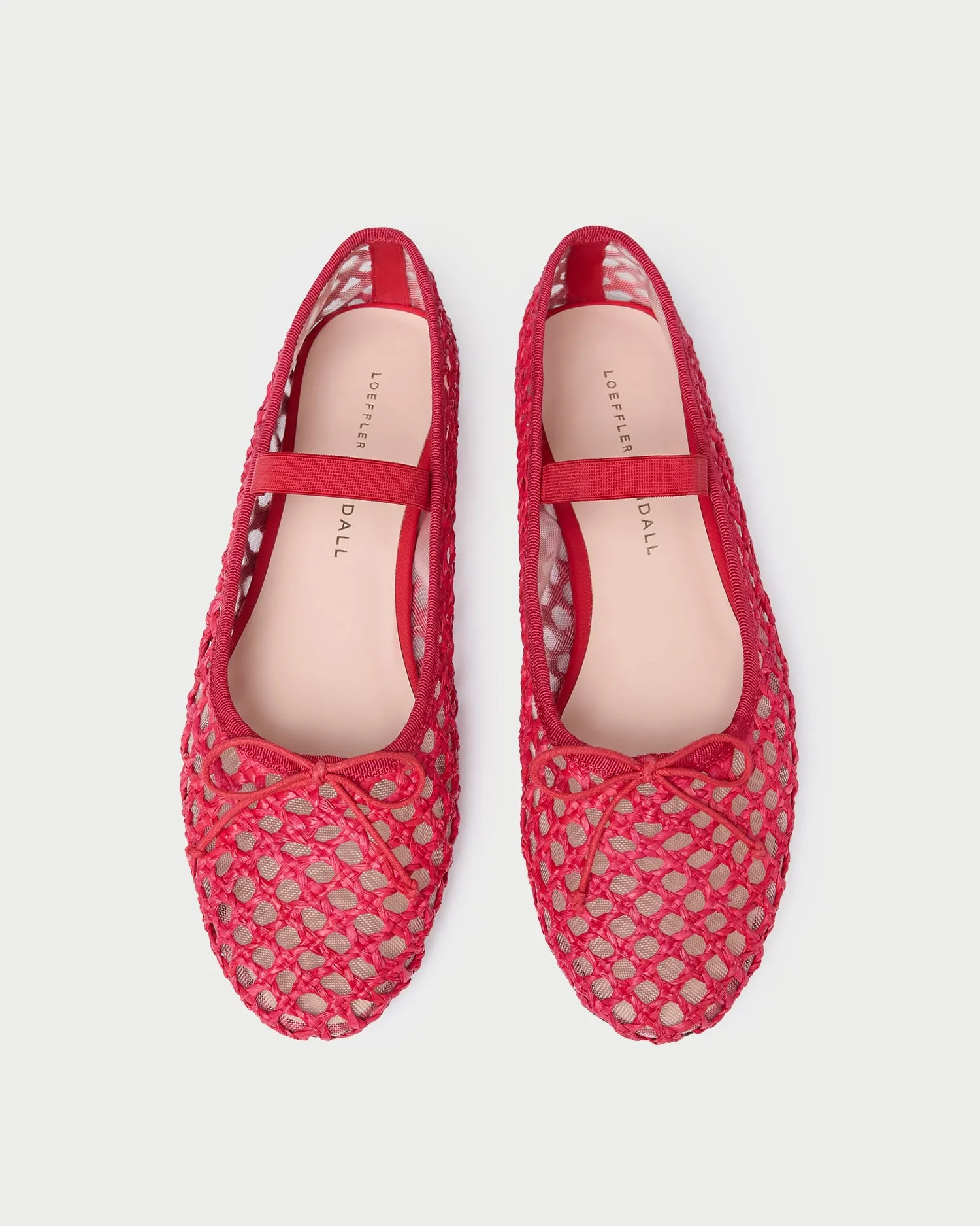 Leonie Red Crochet Ballet Flat -LOEFFLER RANDALL