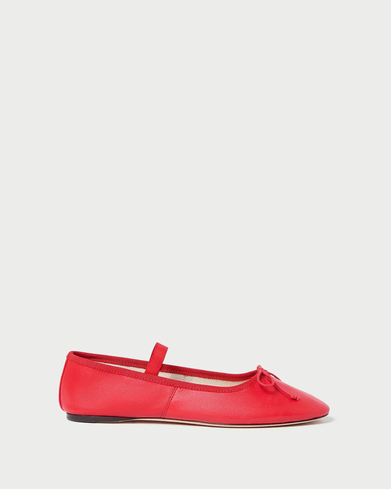 Leonie Red Leather Ballet Flat -LOEFFLER RANDALL