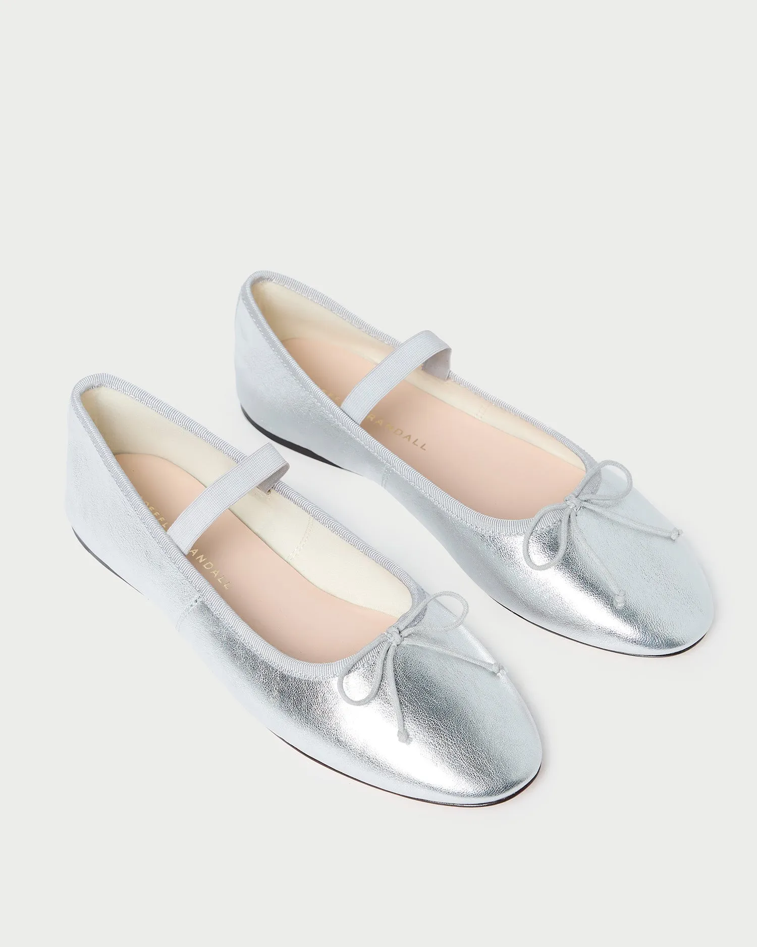 Leonie Silver Leather Ballet Flat -LOEFFLER RANDALL