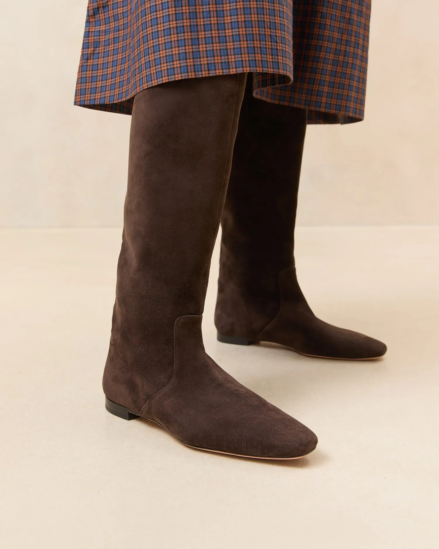 Lillian Brown Suede Tall Boot -LOEFFLER RANDALL