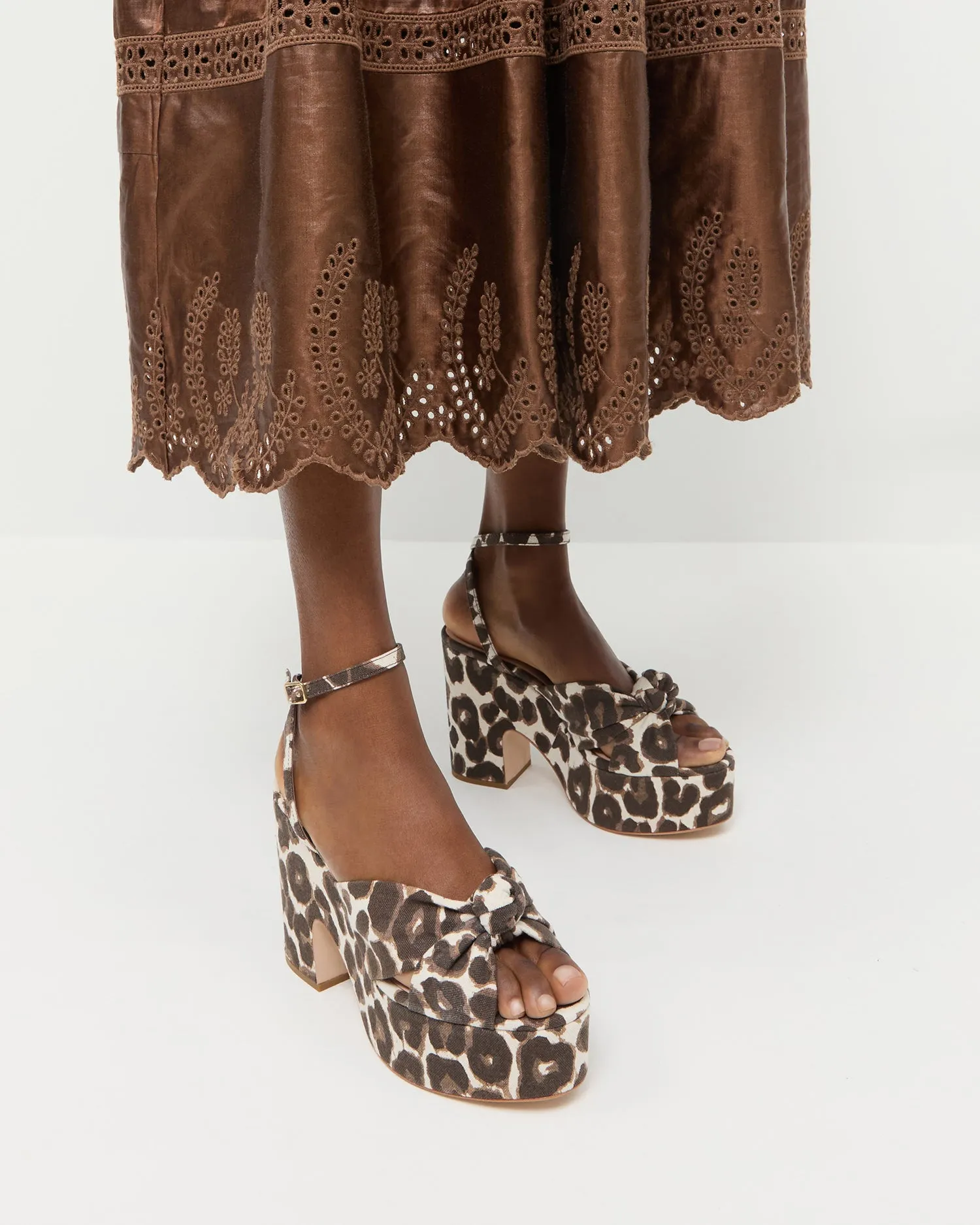 Liza Leopard Platform Sandal -LOEFFLER RANDALL