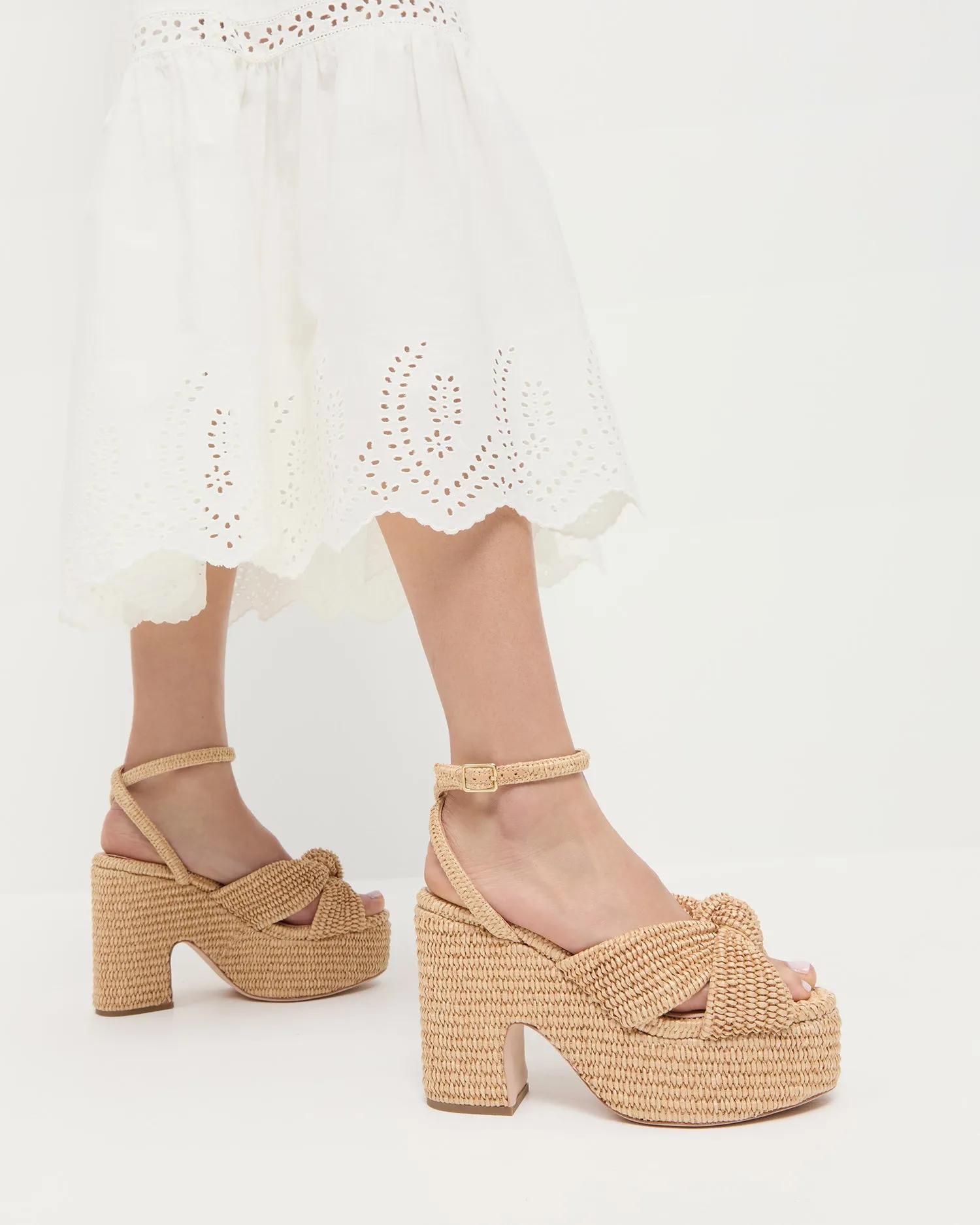 Liza Natural Platform Sandal -LOEFFLER RANDALL