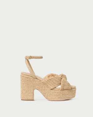 Liza Natural Platform Sandal -LOEFFLER RANDALL