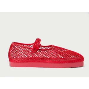 Loeffler Randall Rita Red Netted Mary Jane