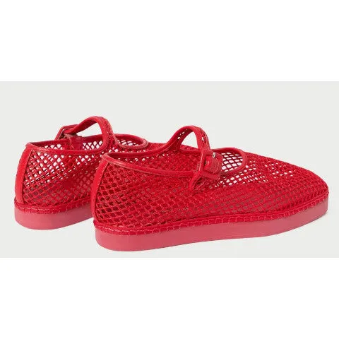 Loeffler Randall Rita Red Netted Mary Jane