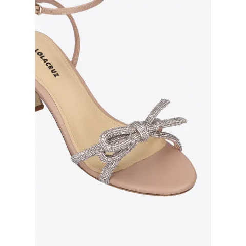 Lola Cruz Modica Sandal With Crystal Bow