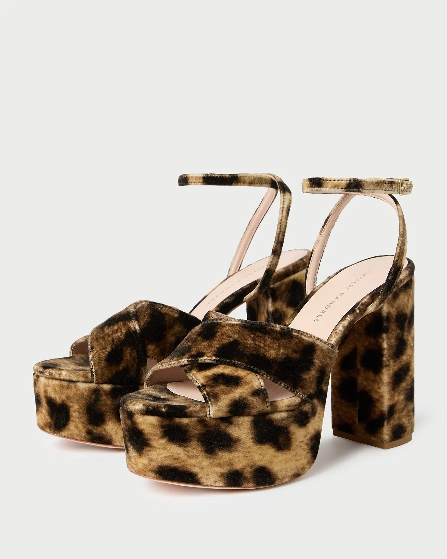 Loretta Leopard Velvet Platform Sandal -LOEFFLER RANDALL