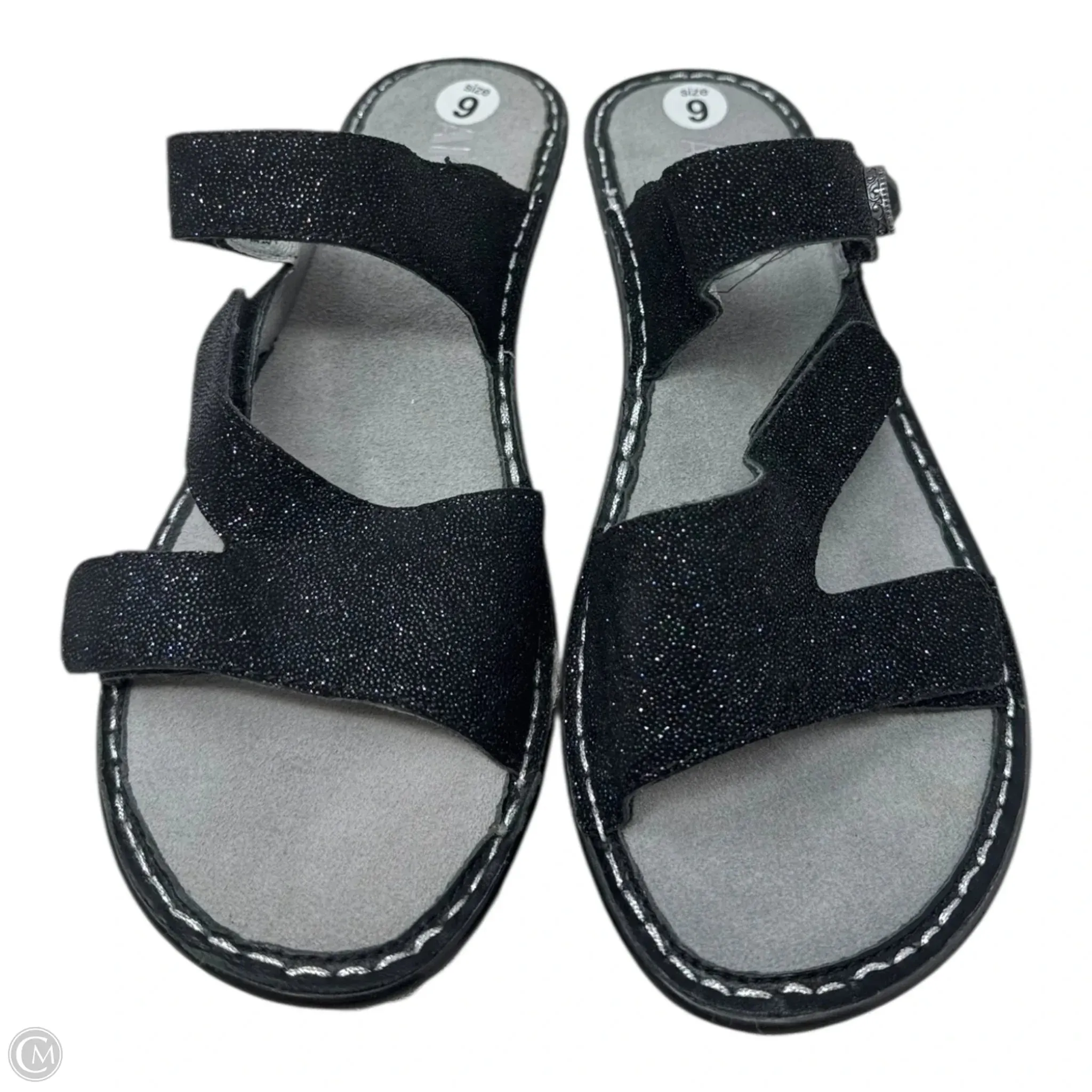 Loti Sandals Heels Wedge By Alegria In Silver, Size: 9