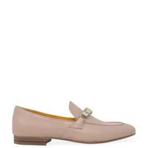 Madison Maison Pink Leather Jeweled Loafer