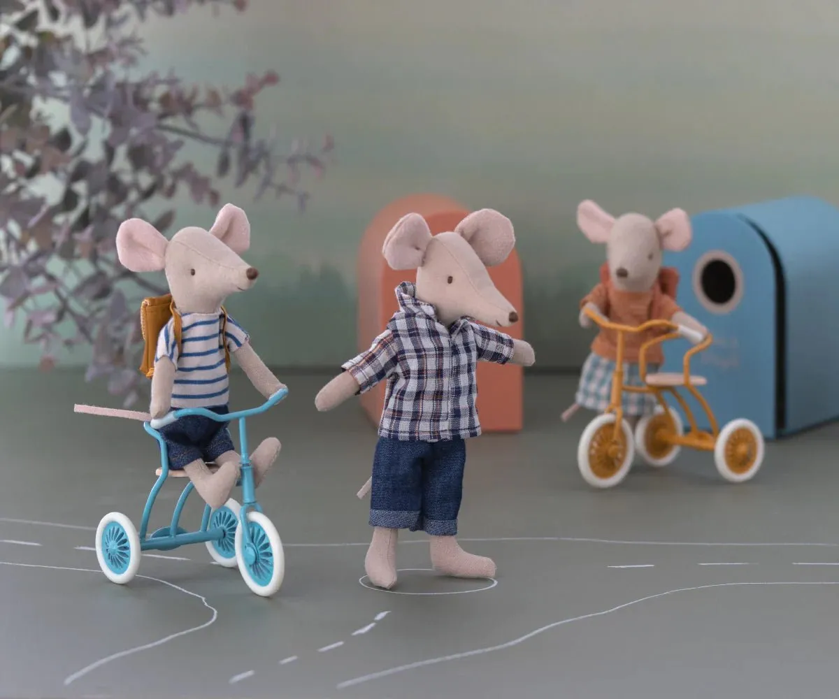 Maileg: Tricycle Mouse, Big Brother with Bag