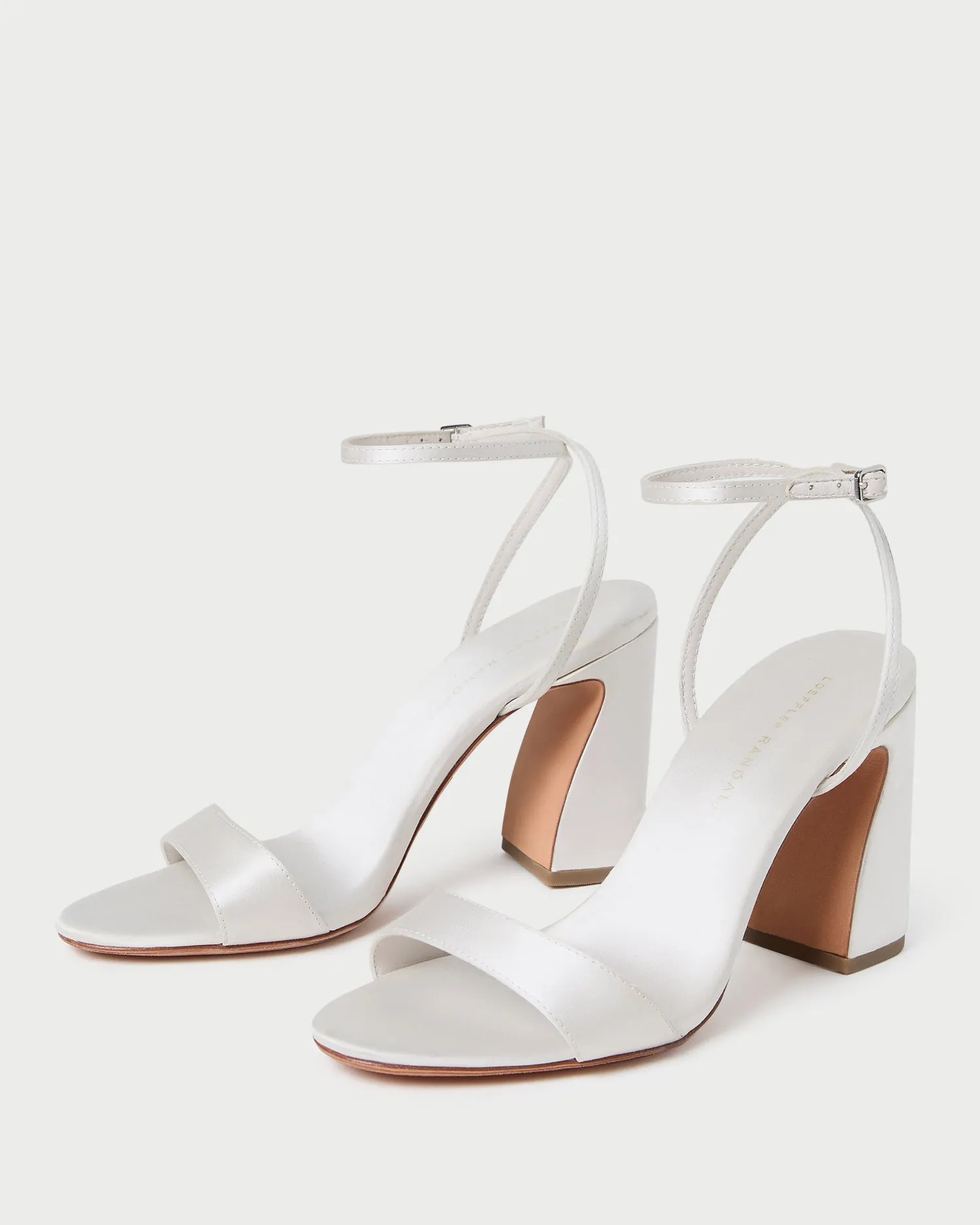 Malia Cream Curved-Heel Sandal -LOEFFLER RANDALL