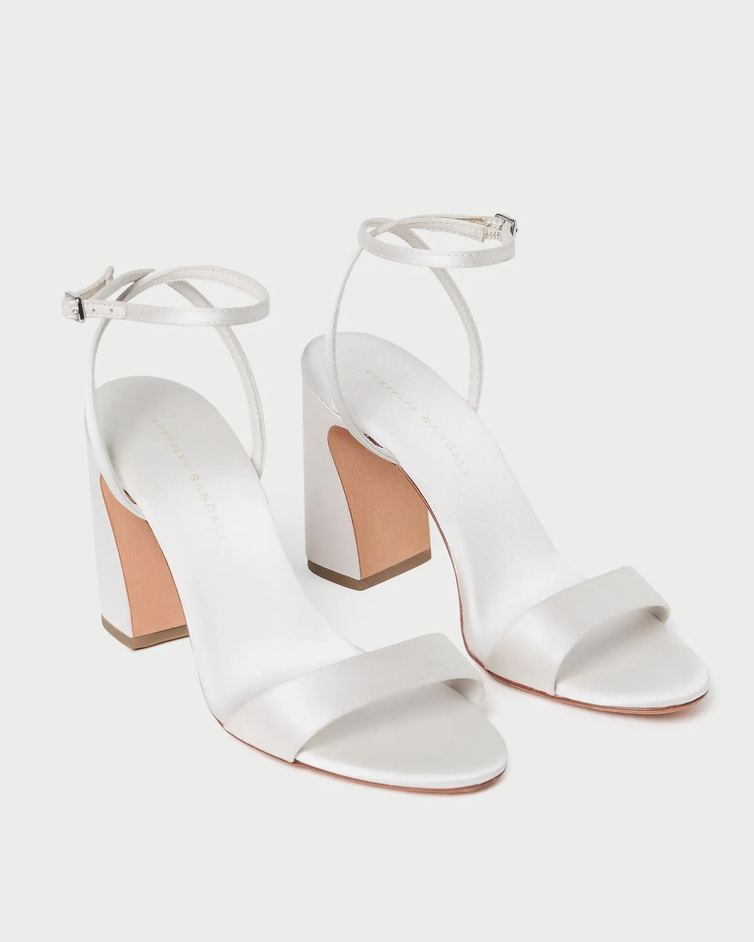 Malia Cream Curved-Heel Sandal -LOEFFLER RANDALL