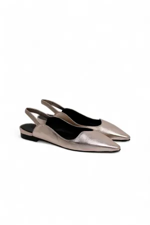 Mara Bini Milena Flat Metallic Slingback