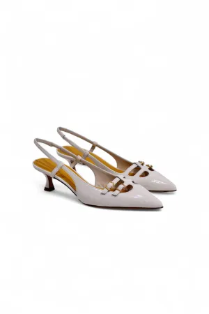 Mara Bini Naomi Slingback in Ivory