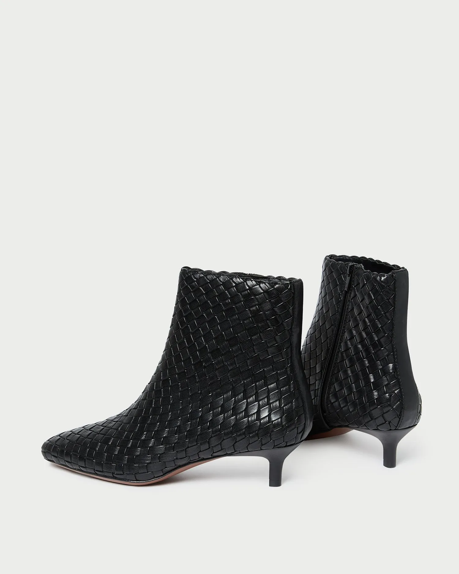 Marcella Black Woven Ankle Boot -LOEFFLER RANDALL