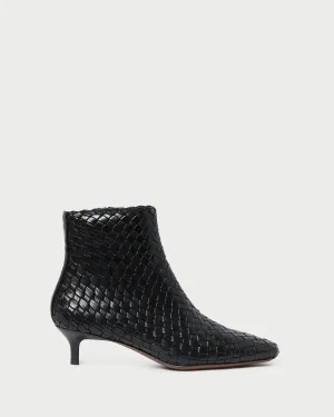 Marcella Black Woven Ankle Boot -LOEFFLER RANDALL