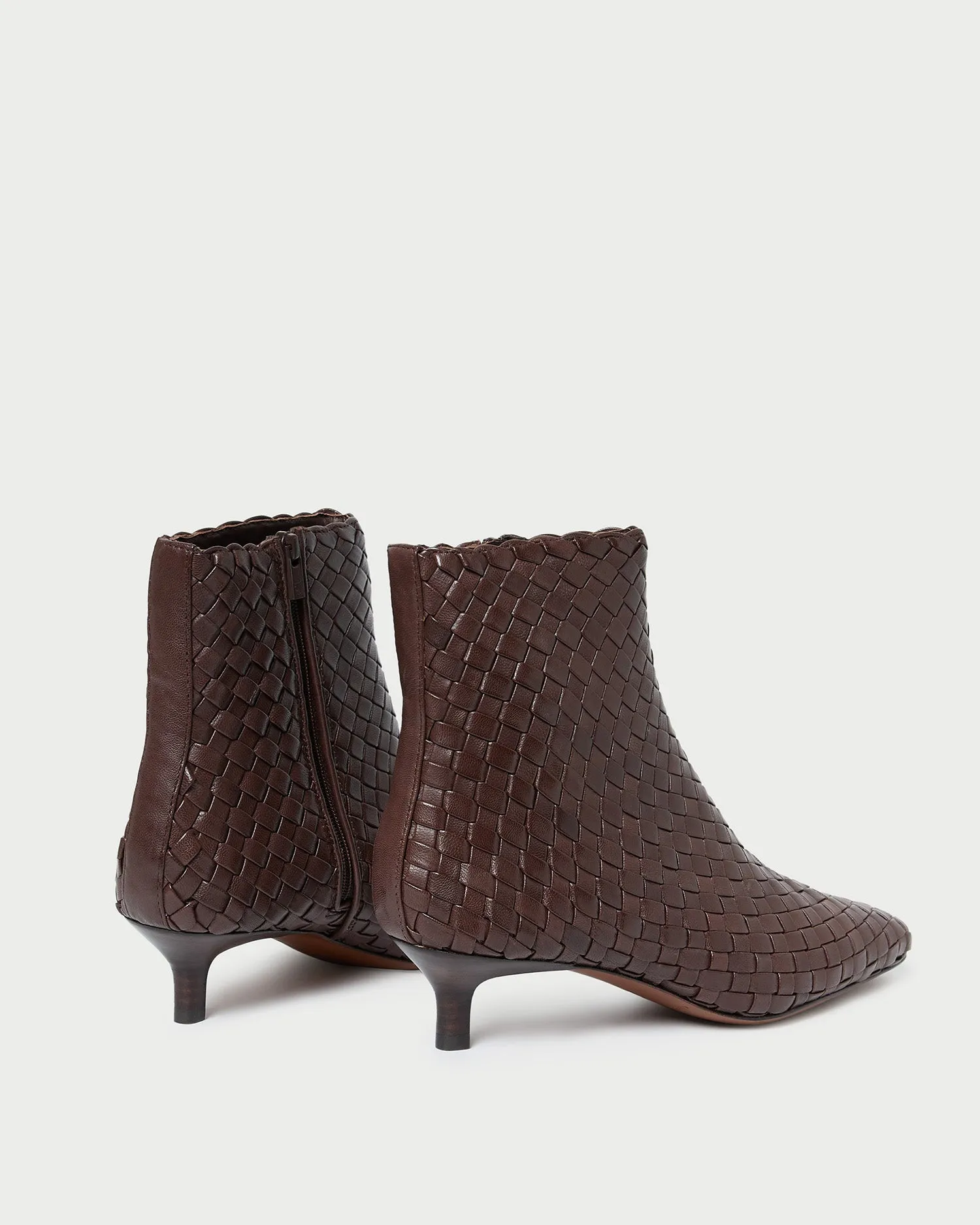 Marcella Espresso Woven Ankle Boot -LOEFFLER RANDALL