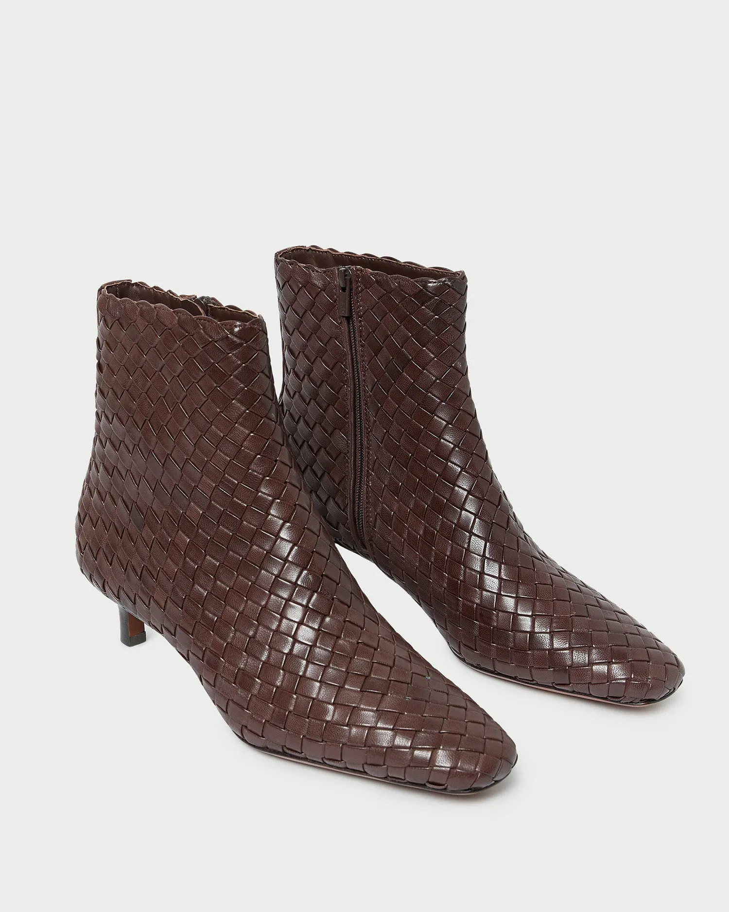 Marcella Espresso Woven Ankle Boot -LOEFFLER RANDALL