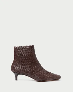 Marcella Espresso Woven Ankle Boot -LOEFFLER RANDALL