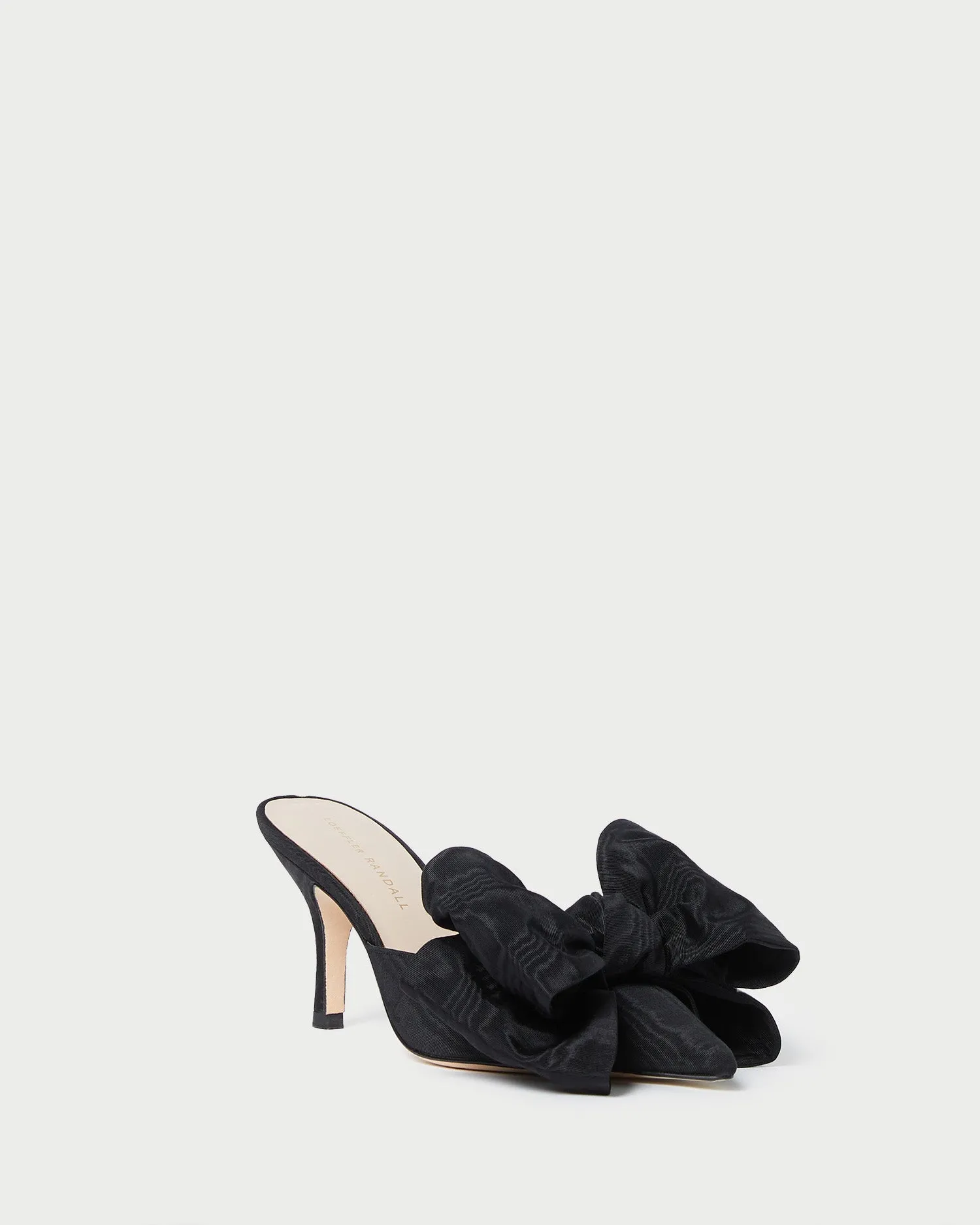 Margot Black Moiré Bow Mule -LOEFFLER RANDALL