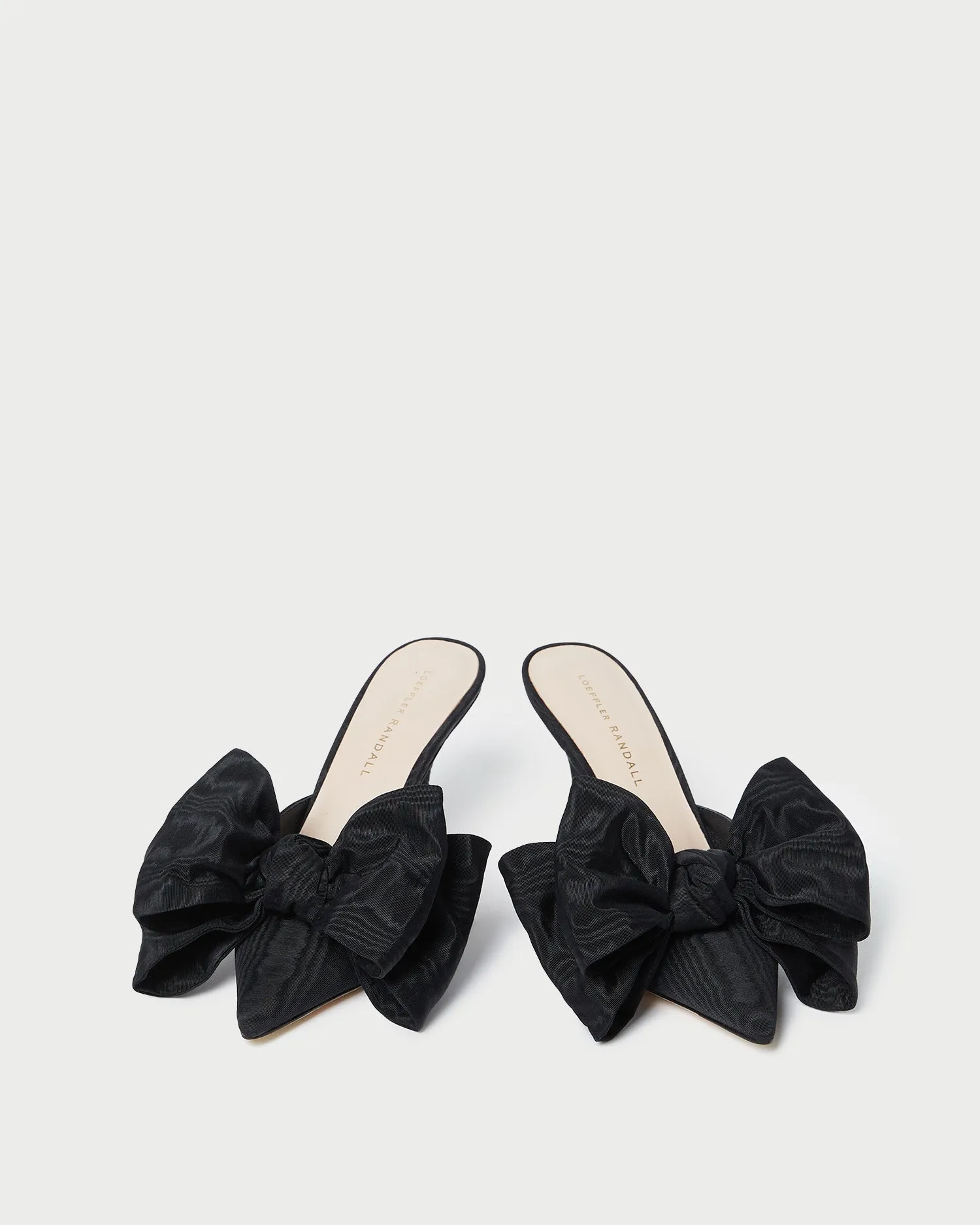 Margot Black Moiré Bow Mule -LOEFFLER RANDALL