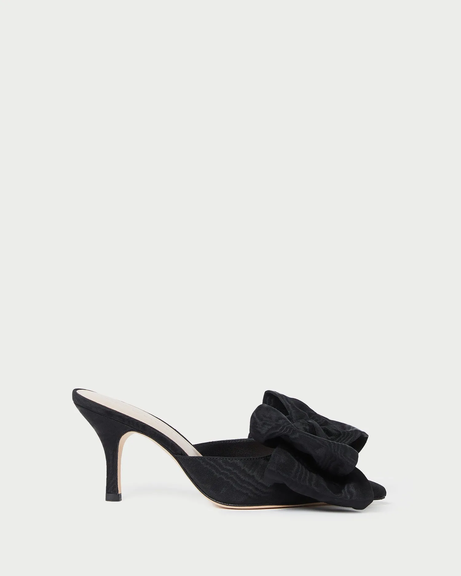 Margot Black Moiré Bow Mule -LOEFFLER RANDALL