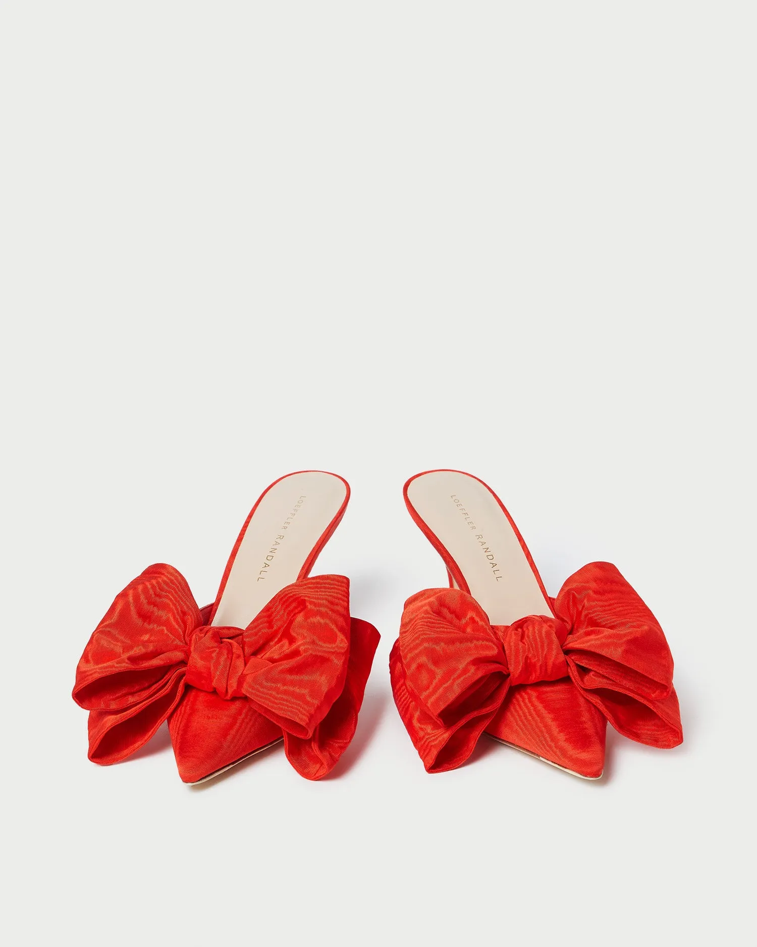 Margot Red Moiré Bow Mule -LOEFFLER RANDALL