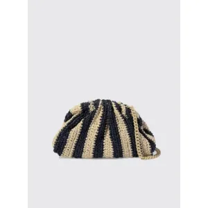Maria La Rosa Striped Crochet Mini Game Clutch